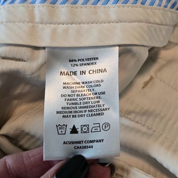 MEN'S TAN FOOTJOY GOLF PANTS 30X32 - Picture 8 of 9